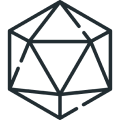 Black 20-sided die symbol - BAM Group (market entry consulting)