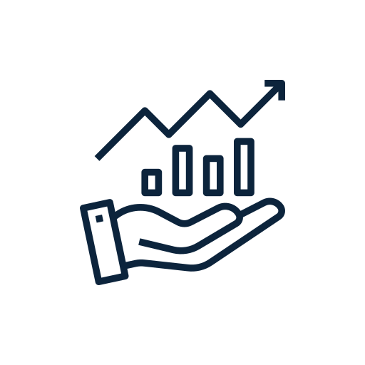 Hand holding ascending graph - BAM Group