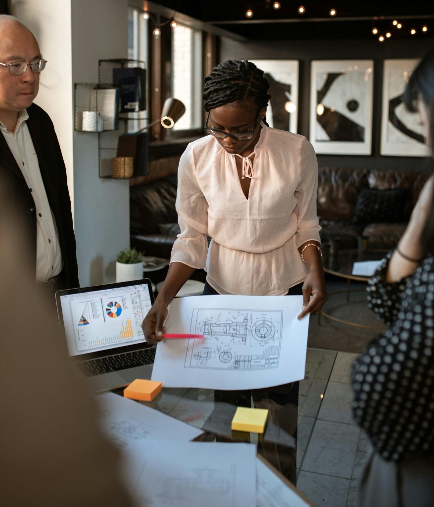 A meeting discussing plans - BAM Group (construction project advisory)